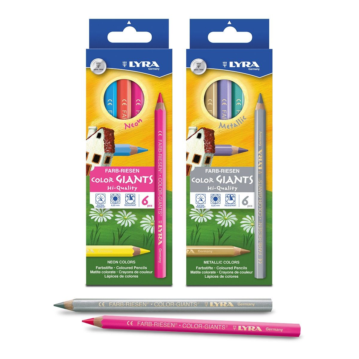 Giotto Stilnovo Erasable Colouring Pencils Hexagonal + Free