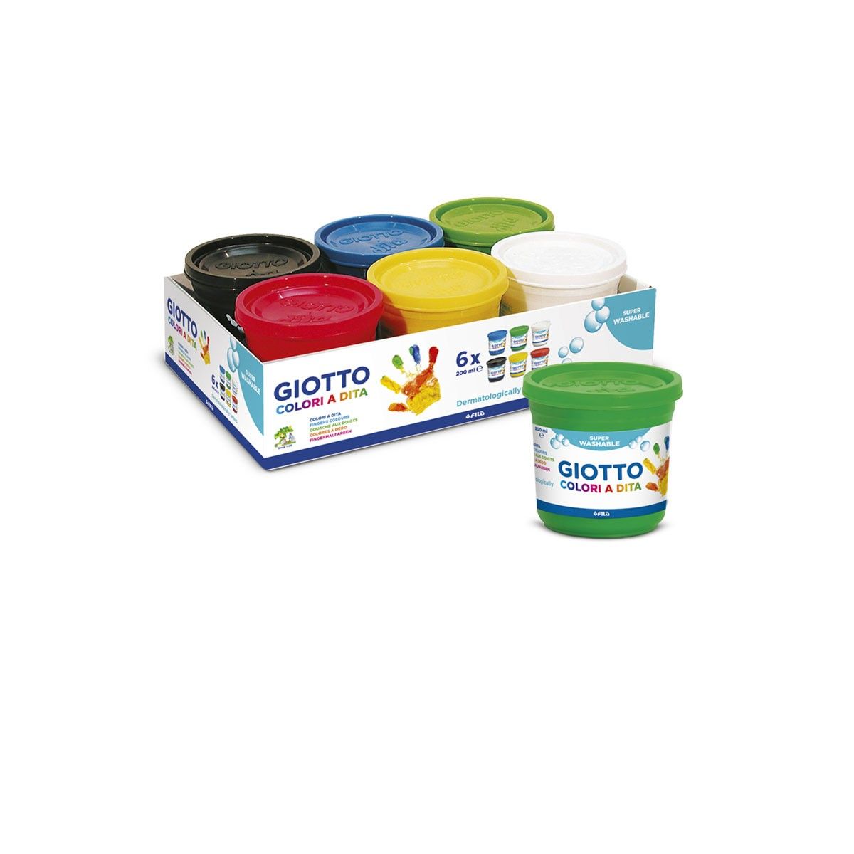 Giotto be-bè Finger Paint Set Colours Mix - Schoolpack - Fila