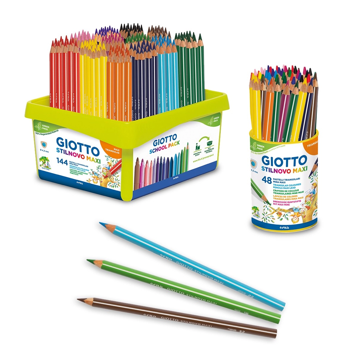 Crayons cire Carioca - tubo de 100 PCS - Crayons cire - 10 Doigts