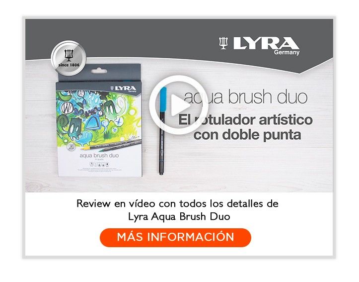 Rotulador Lyra Duo Aqua Brush Art Pen doble punta fina y pincel Caja (51951)